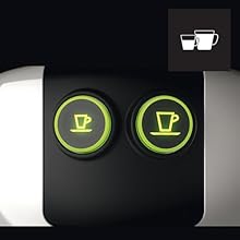 Espresso and Lungo - shows close-up of two buttons for different cup sizes