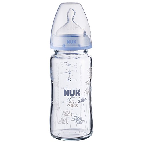 德国nuk 宽口 玻璃 彩色 奶瓶240ml 凑单品