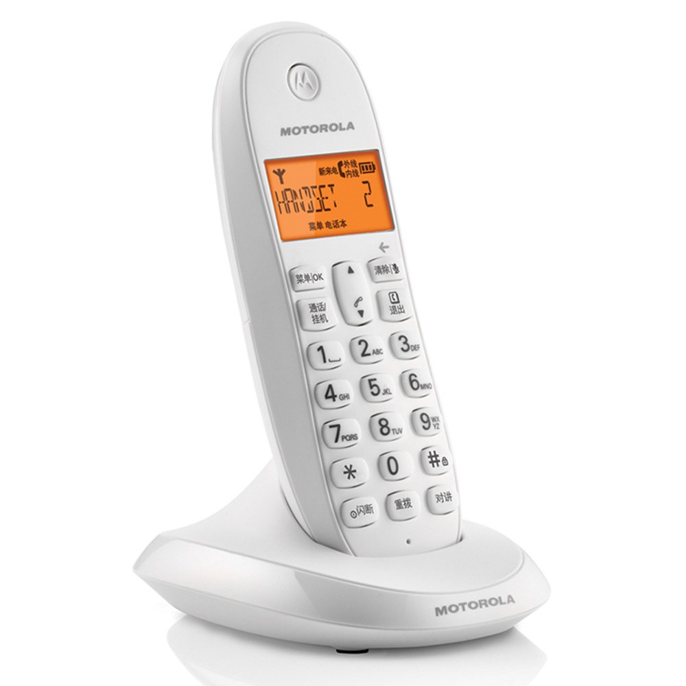 motorola 摩托罗拉 c1001oc 数字无绳电话机(白色)