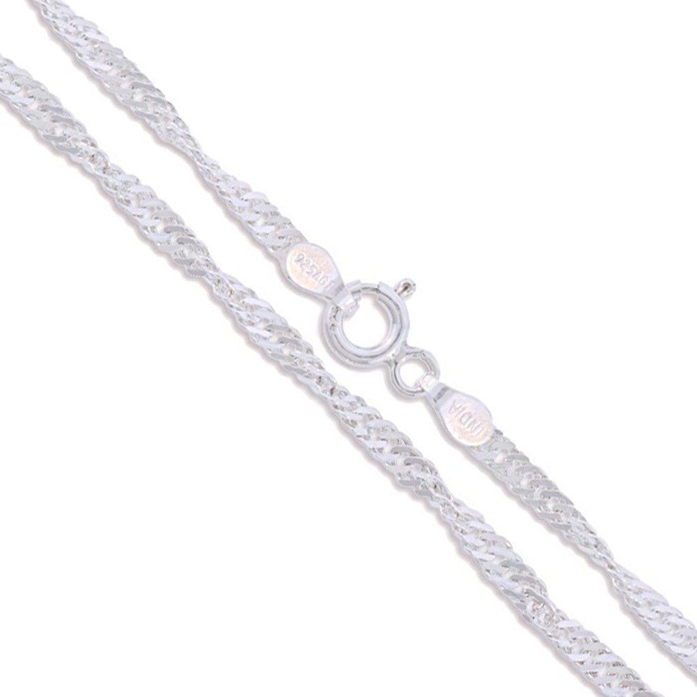 4mm 925 italy twisted curb necklace