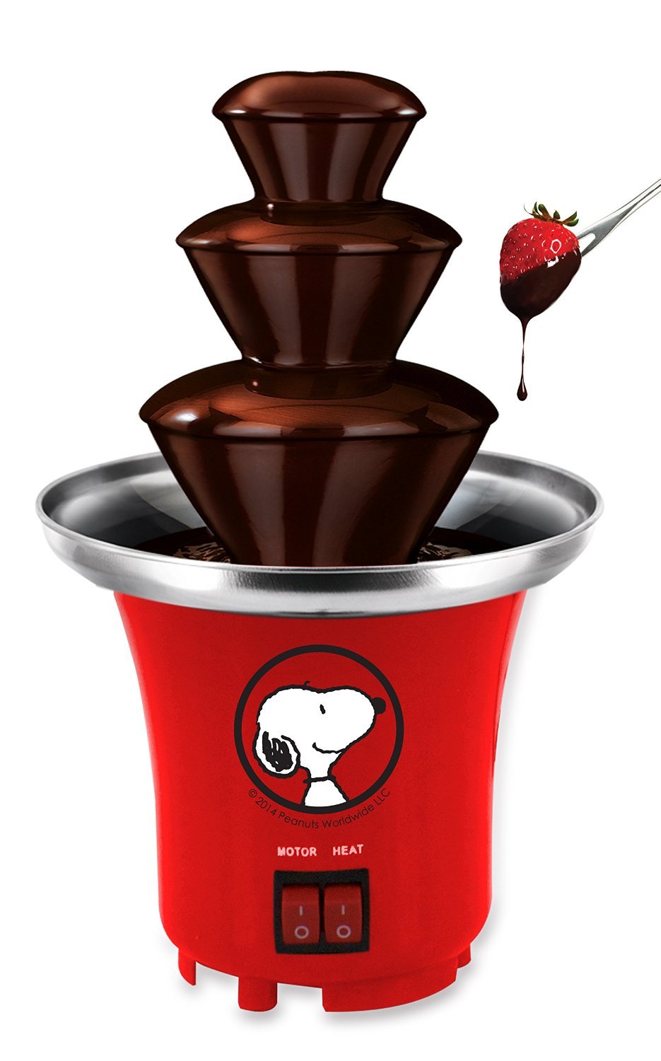 1 peanuts snoopy chocolate fountain, red