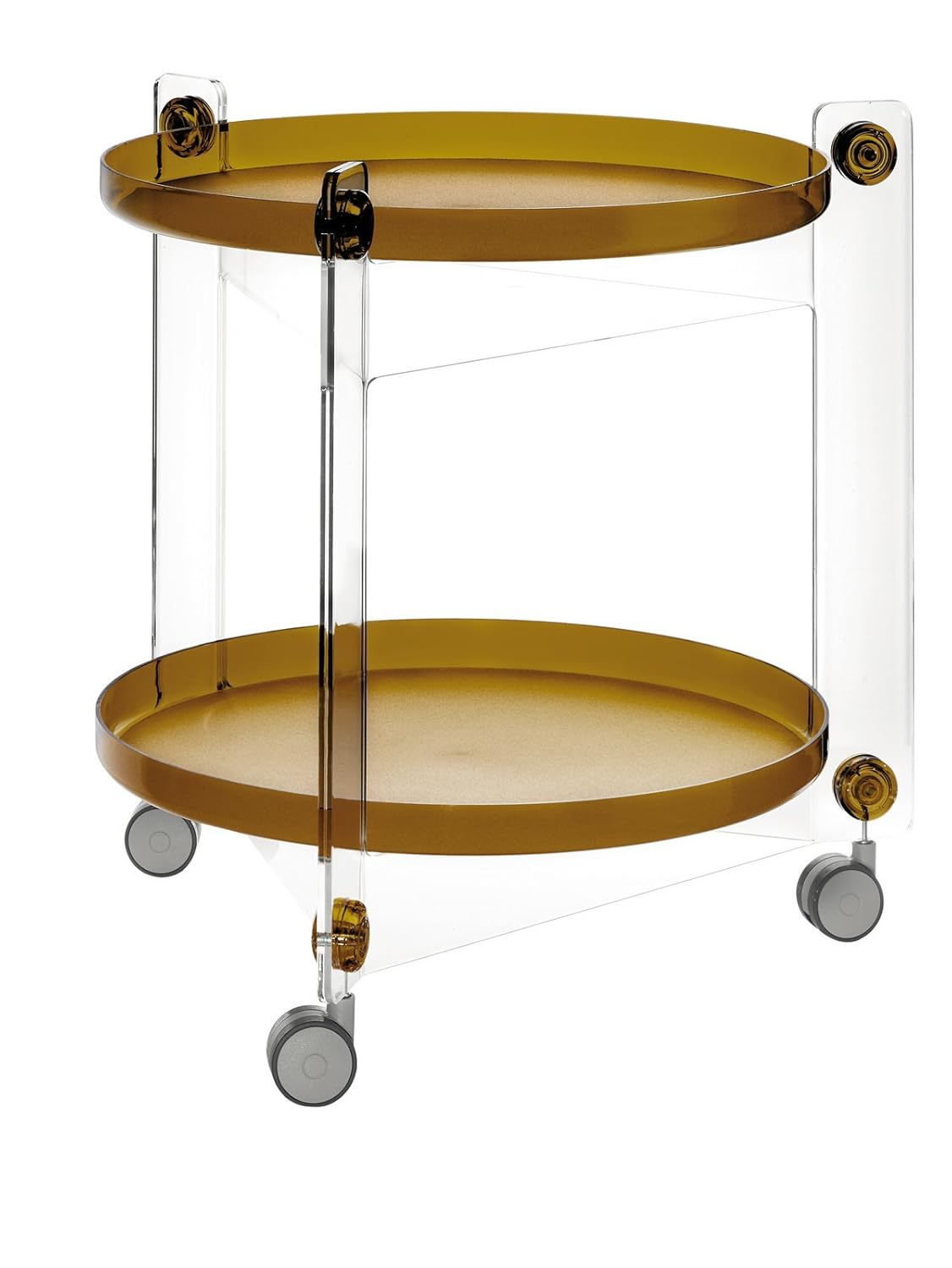 fratelli guzzini 家庭 massoni 手推桌, san|pmma|pa|acciaio, 咖啡