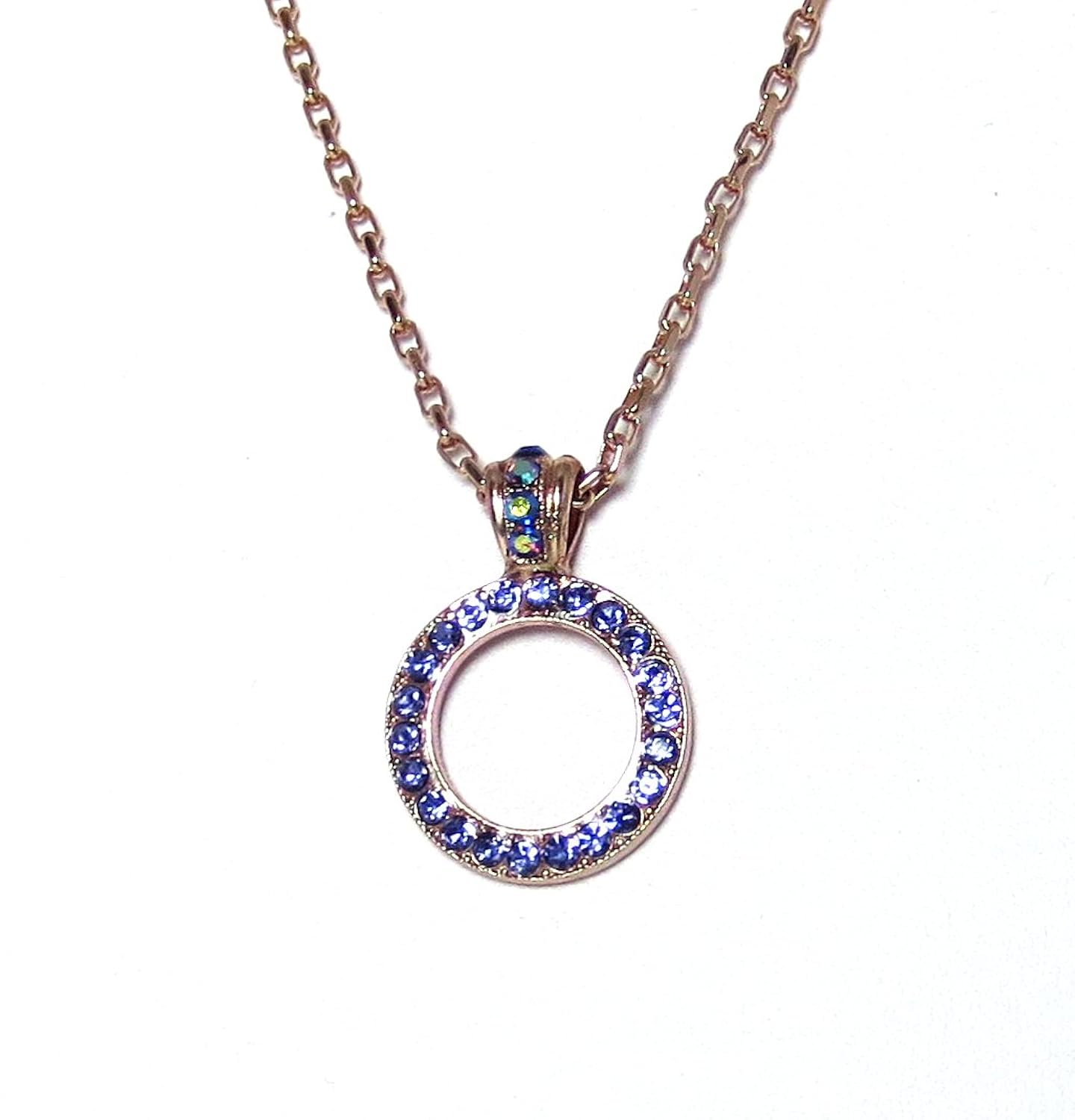 mariana 镀金*圆形吊坠项链中号紫色*