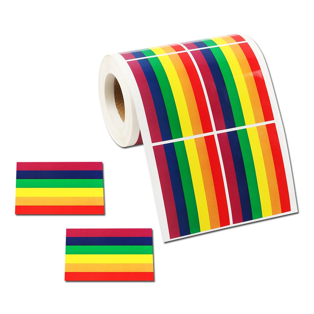 love pride 贴纸心形卷胶贴纸 gay pride support lgbt 彩虹色 矩形