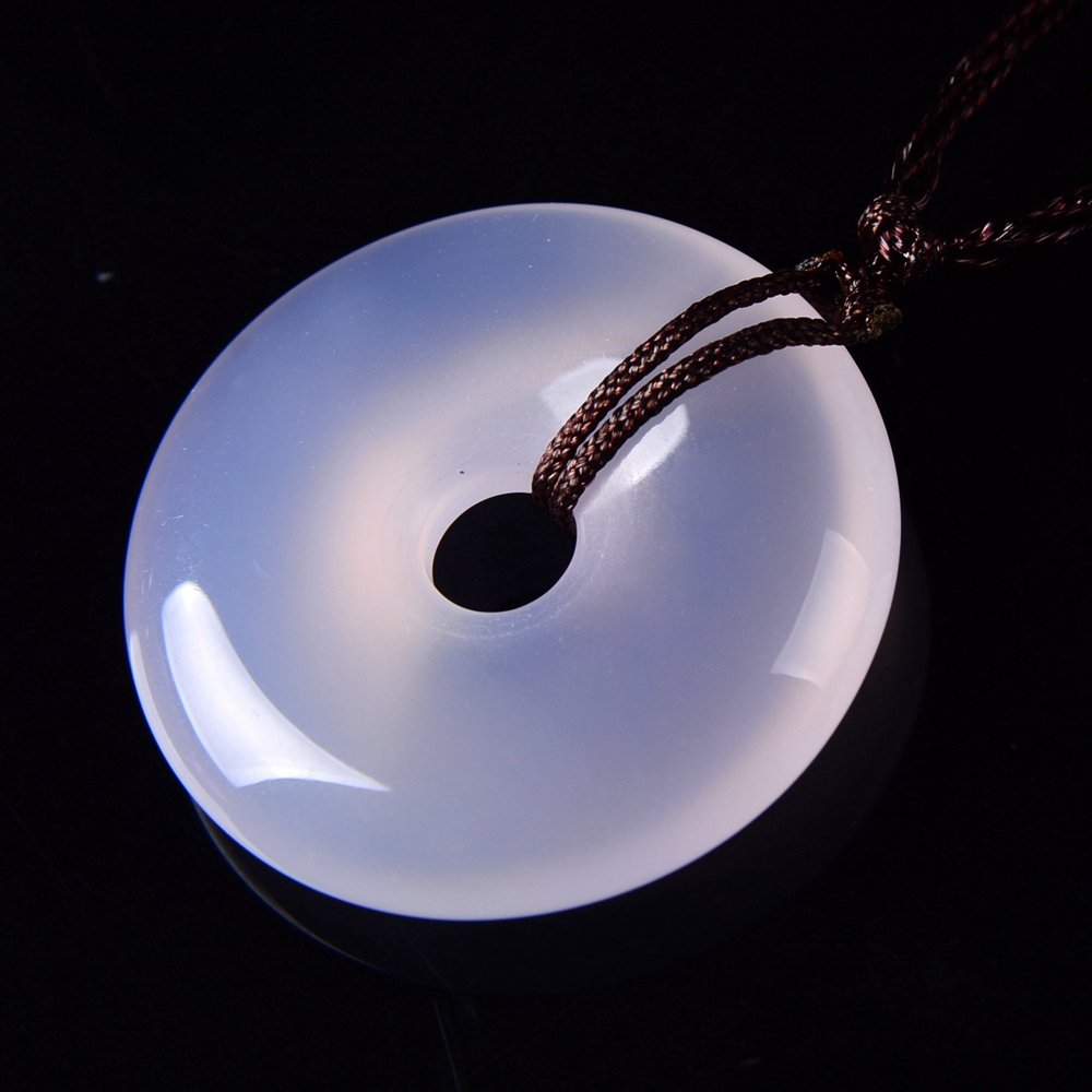 yuzhi玉致珠宝【天然冰种玉髓玛瑙平安扣吊坠】【平安祈福】【男女