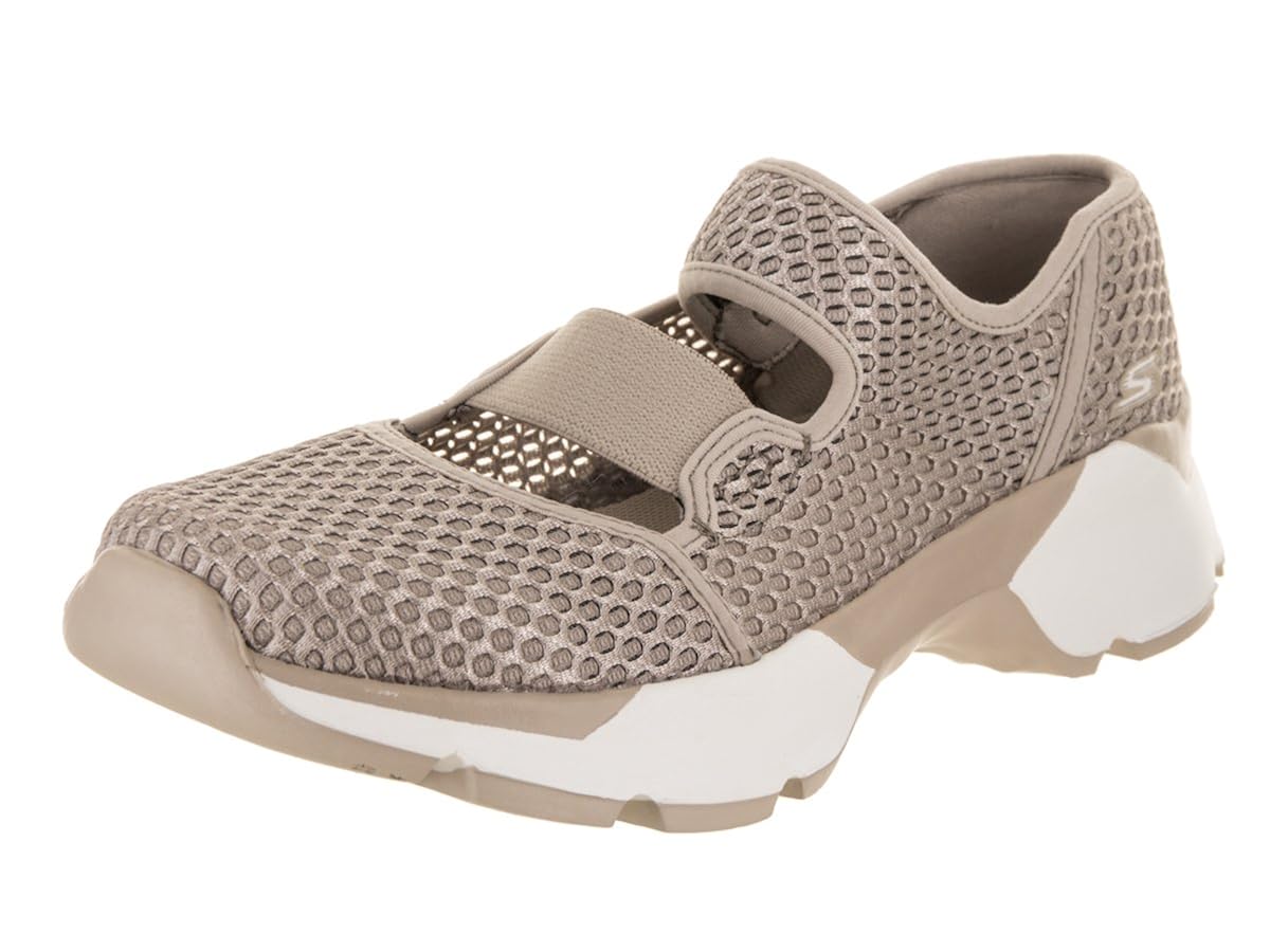 skechers womens bora - rhapsody taupe lifestyle shoe 6 women us