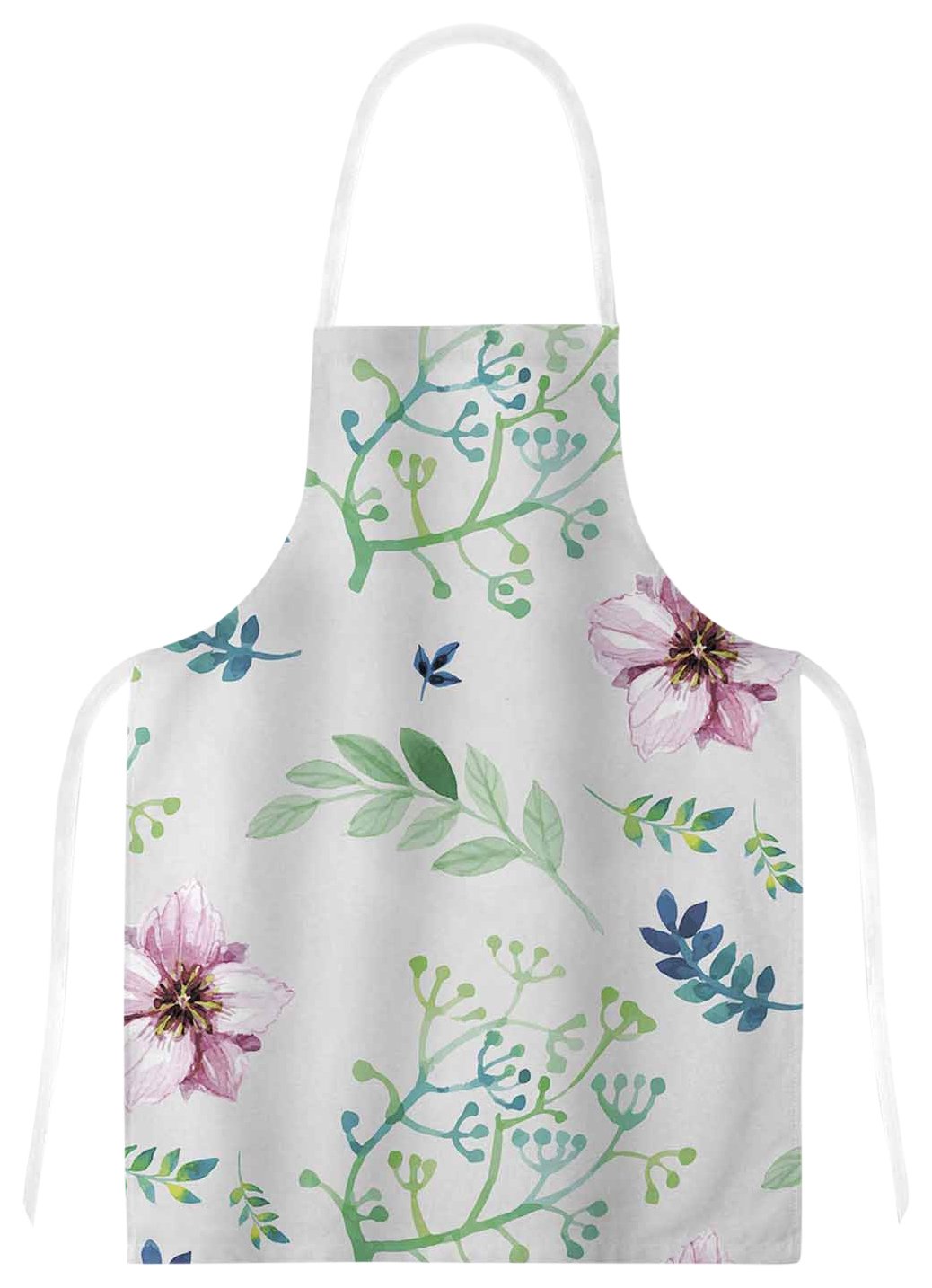 kess inhouse louise "夏季花图案"粉色绿色艺术围裙,78.74 cm x 91.