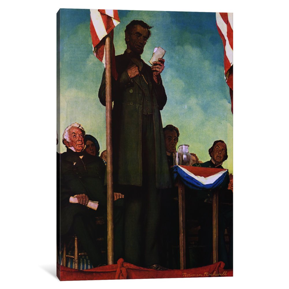 icanvasart 1 piece abraham lincoln delivering the