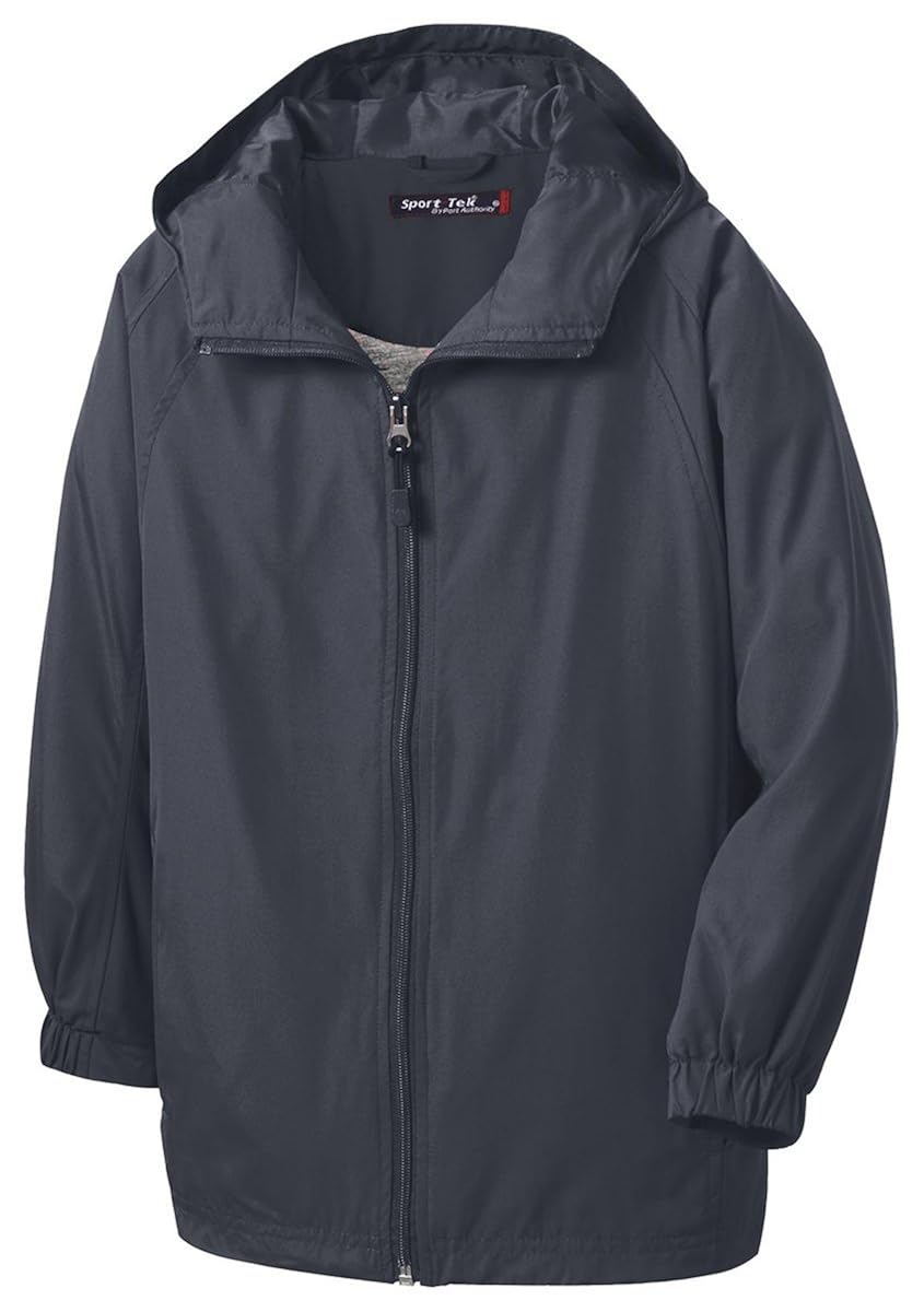 sport-tek 男式拉绳防水长袖运动夹克 石墨灰色 xx-large