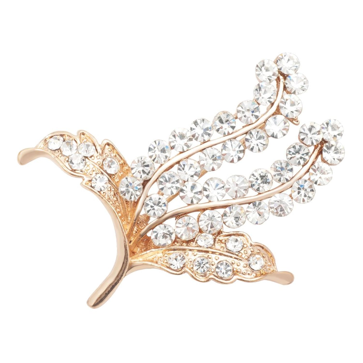 jewelryhouse 合金水滴宝石仿*开花卉花朵叶子别针胸针