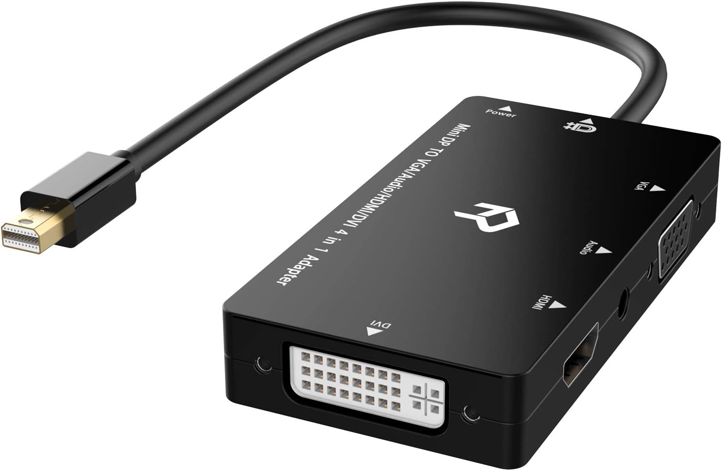 美国rankie 迷你dp转hdmi/dvi/vga/audio 四合一转换器 mini dp适配器