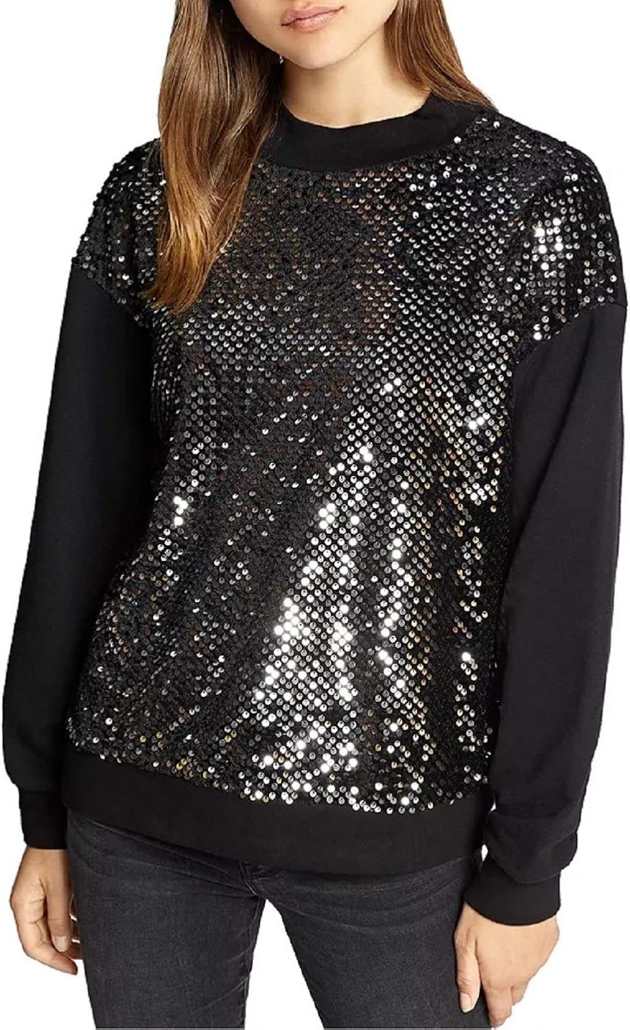 sanctuary 女式针织亮片运动衫