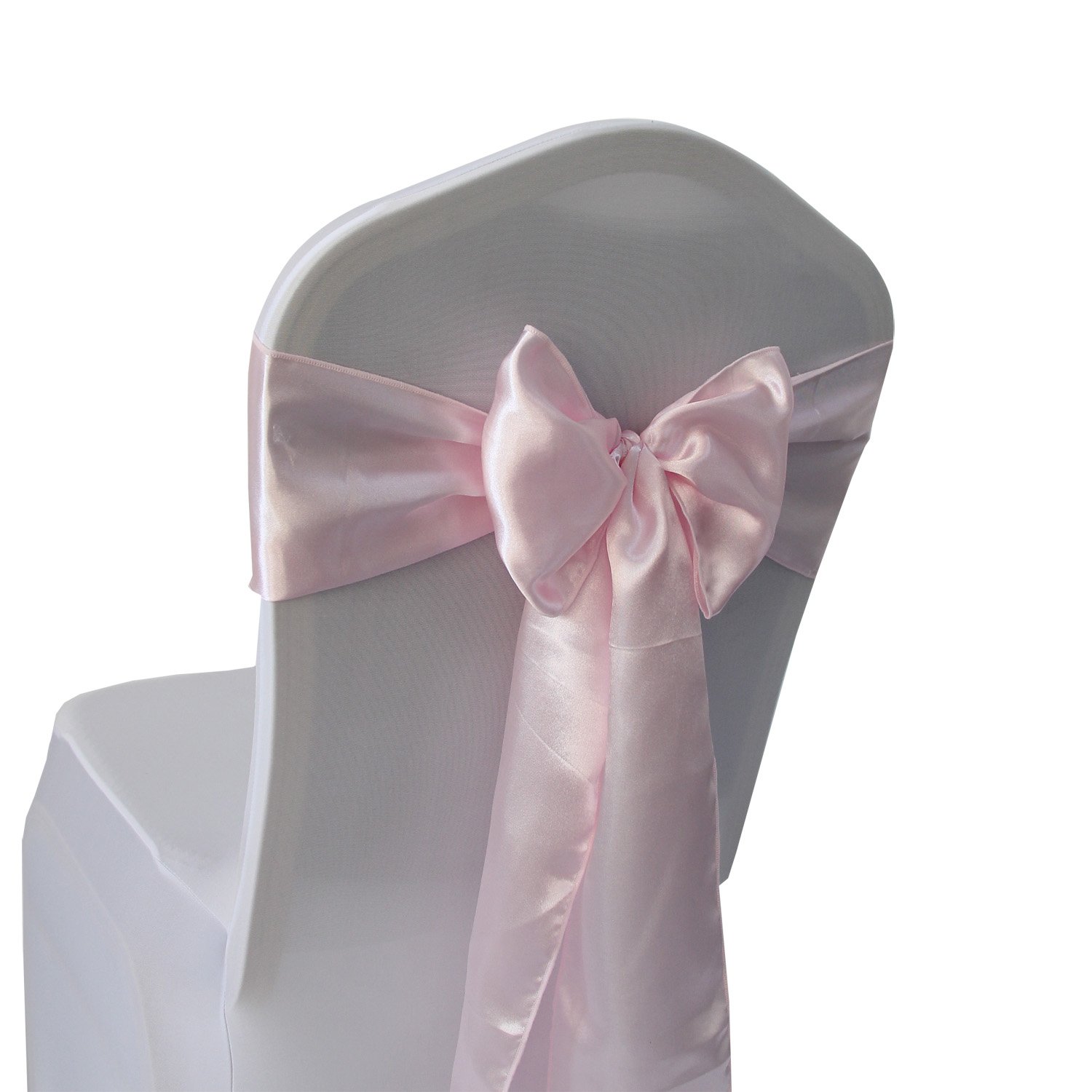 缎面椅状蝴蝶结婚礼 - 婚礼宴会派对活动装饰椅蝴蝶结 粉红色 6.