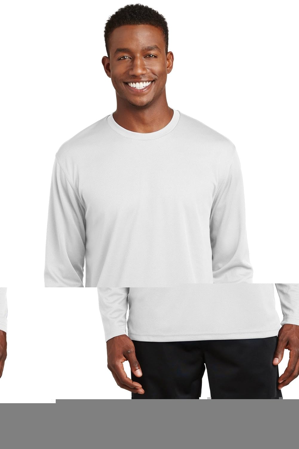 sport-tek03 dri-mesh03 long sleeve t-shirt. k368 white 2xl
