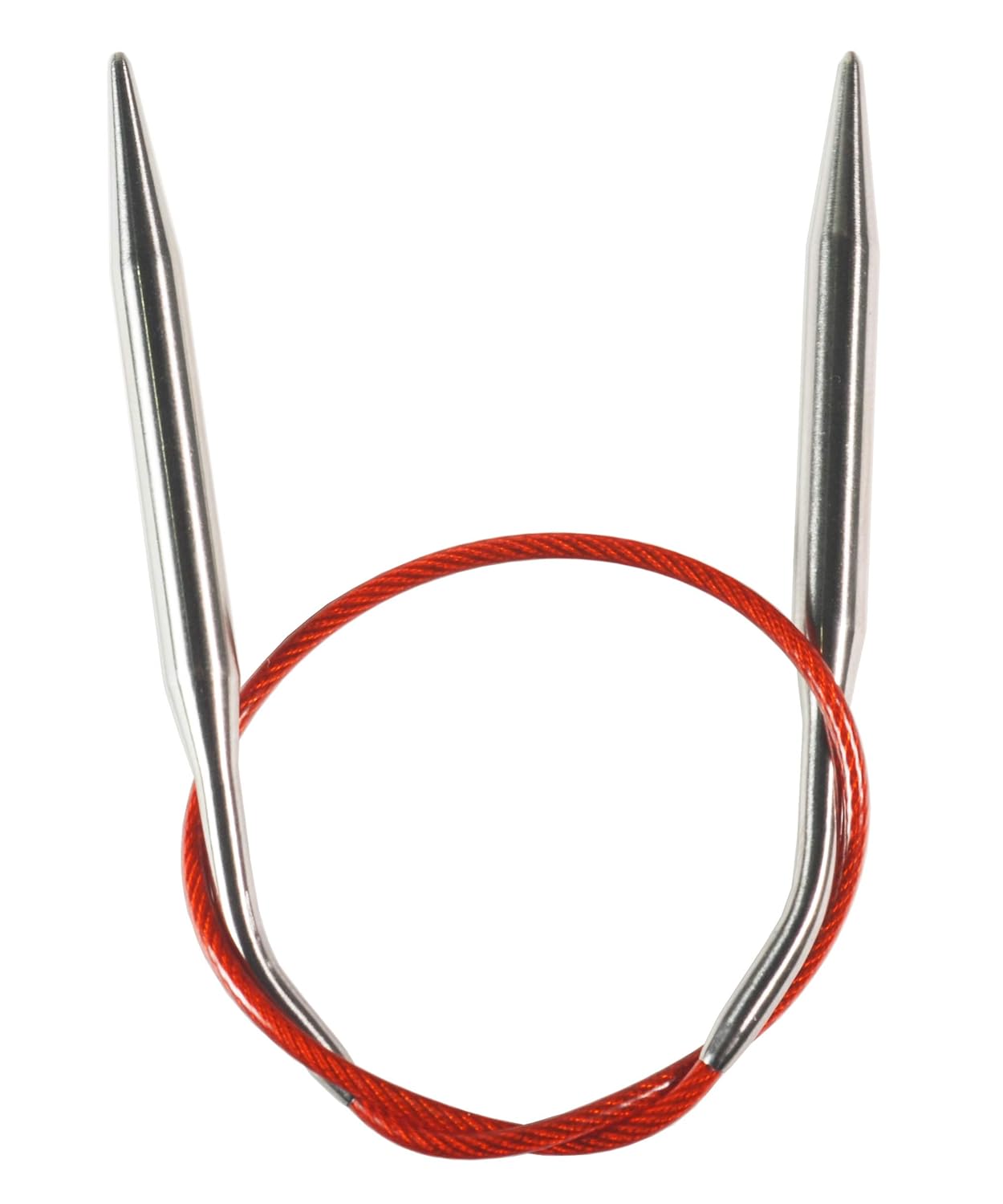 12 英寸 (30 cm) chiaogoo 红色(不锈钢)圆形编织针 us 8, 5.