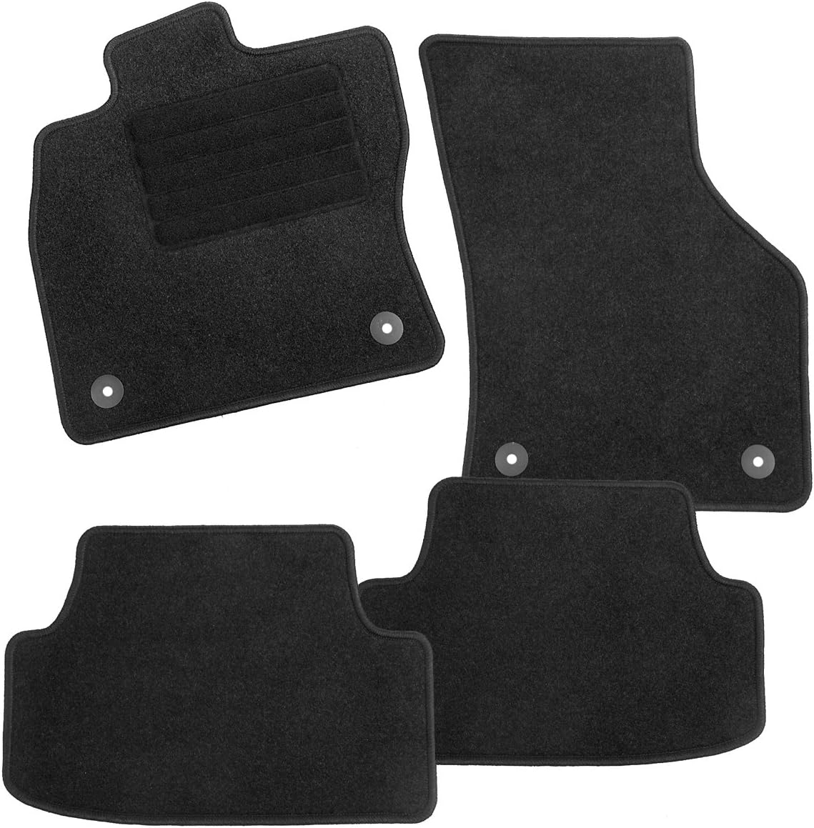 carfashion 225973 exquiplus,版型汽车脚垫,脚垫天鹅绒黑色高光链条