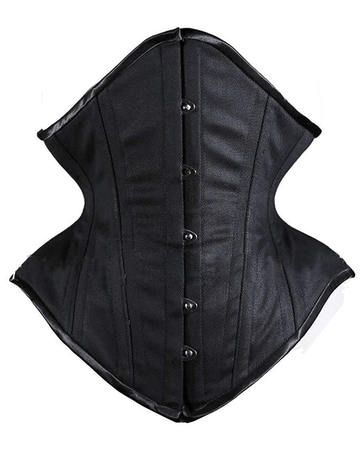 camellias 女式短款躯干腰高强度双钢骨束腰训练紧身胸衣 black (long