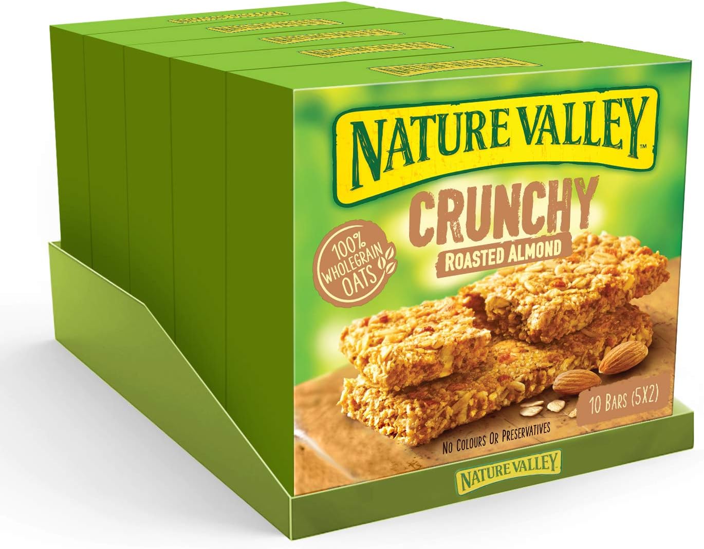 nature valley crunchy roasted almond cereal bars 42g (pack of 25