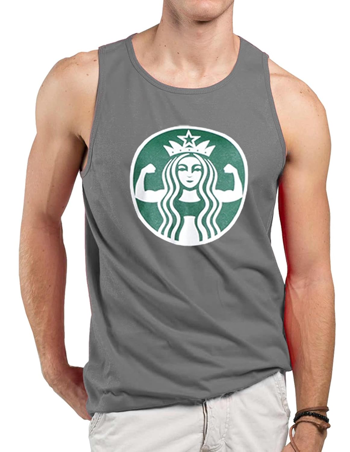 tough cookie 男士星巴克模仿肌肉背心上衣常规背心上衣