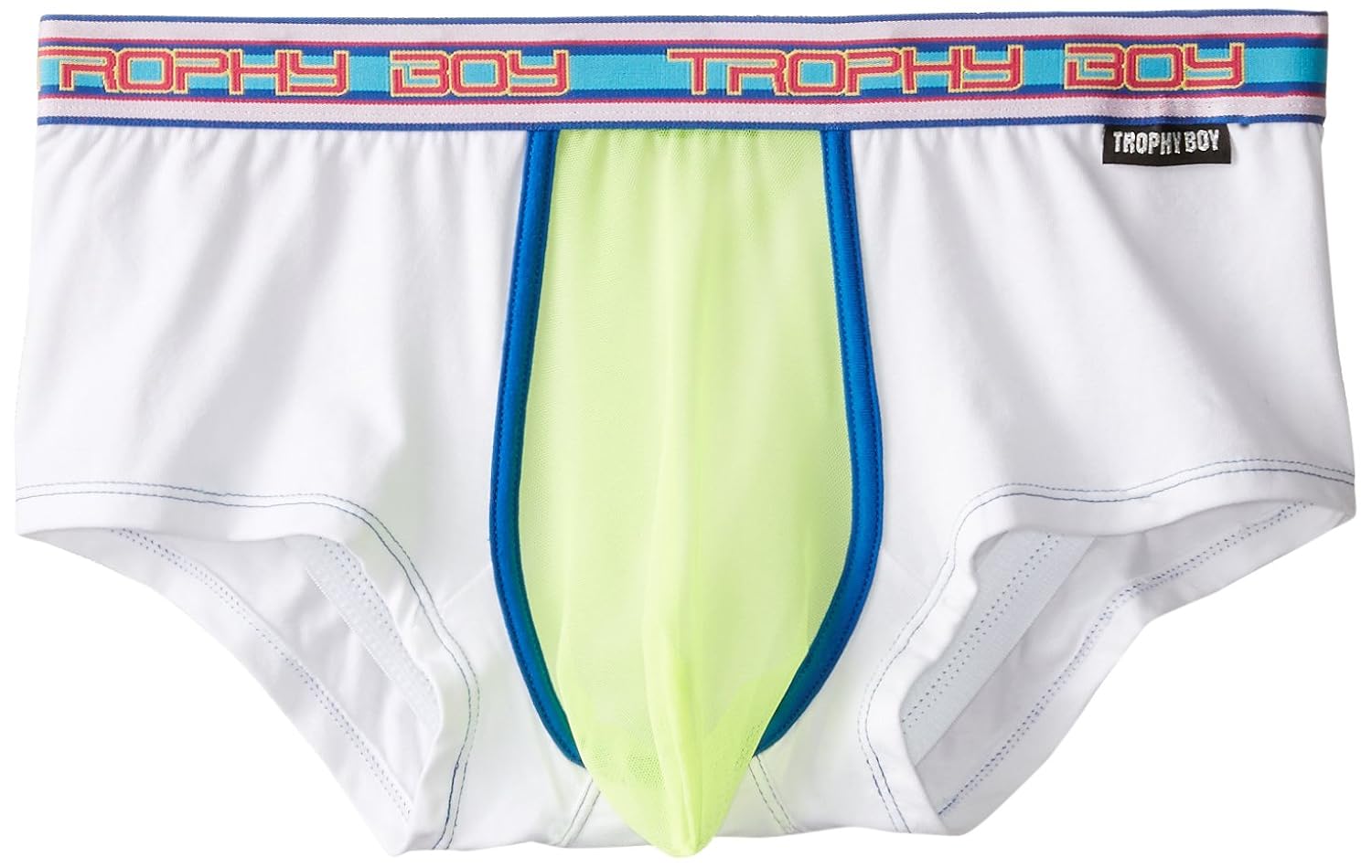 andrew christian 男式 trophy 男孩显示平角 with flash 提升 白色