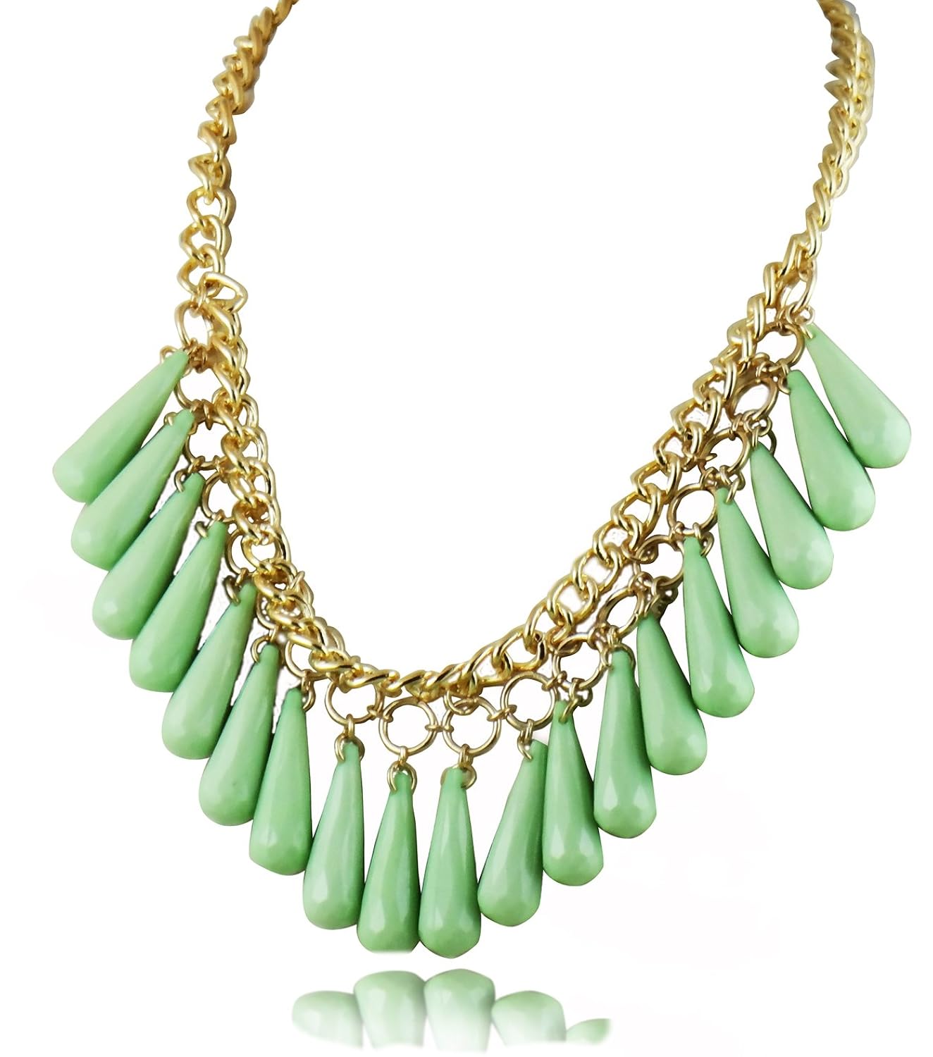 delicious 薄荷绿裙链围兜项链17 – 50.8 cm 长