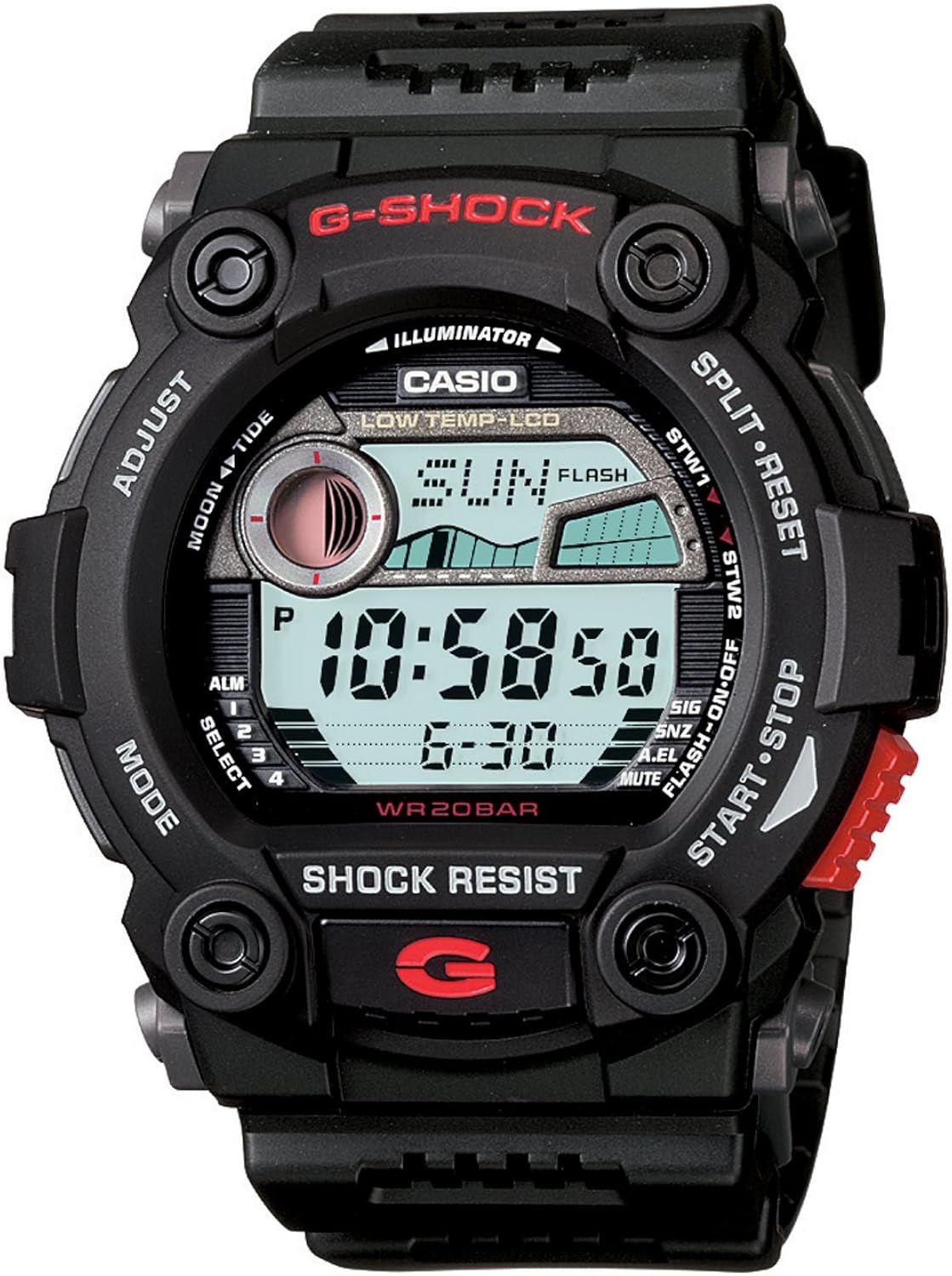 casio 卡西欧g-shock系列冲浪电子男表 g-7900-1dr
