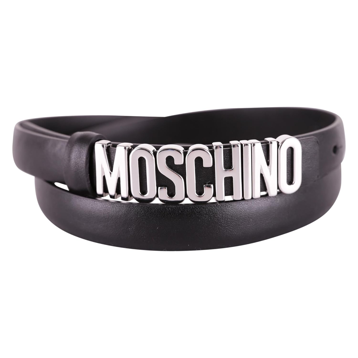moschino 女人 a800880013555 黑色 皮革 腰带/意大利直邮【亚马逊