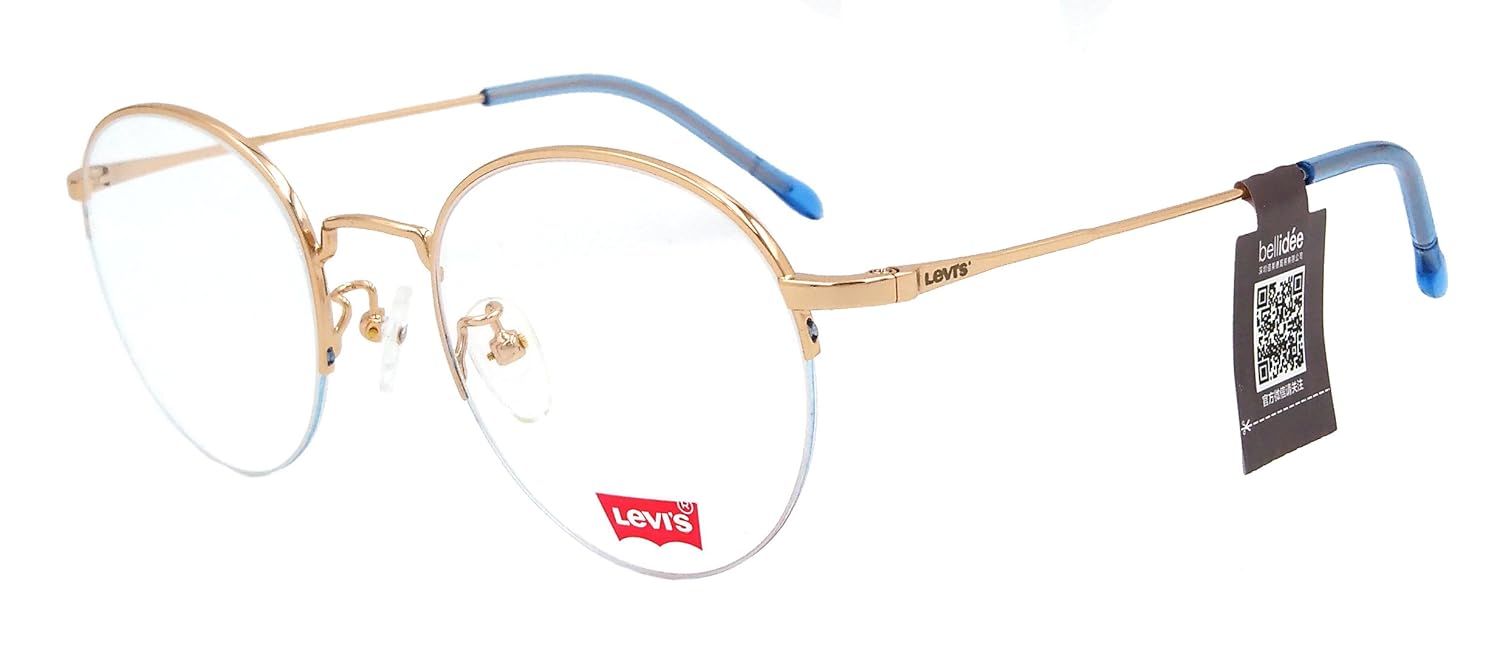 levis 李维斯 复古眼镜框女 文艺镜框男 潮人半框眼镜架ls05231 c01