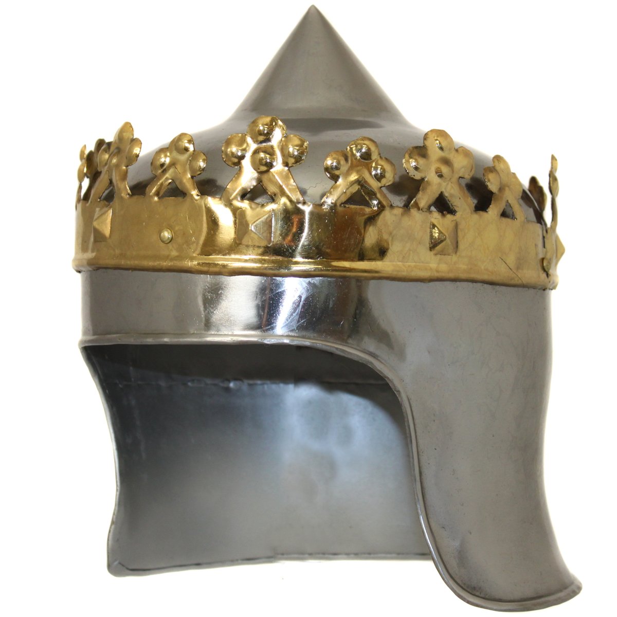 8880550 进口仿古复制品 13 世纪国王罗伯特·布鲁斯装甲头盔,银色