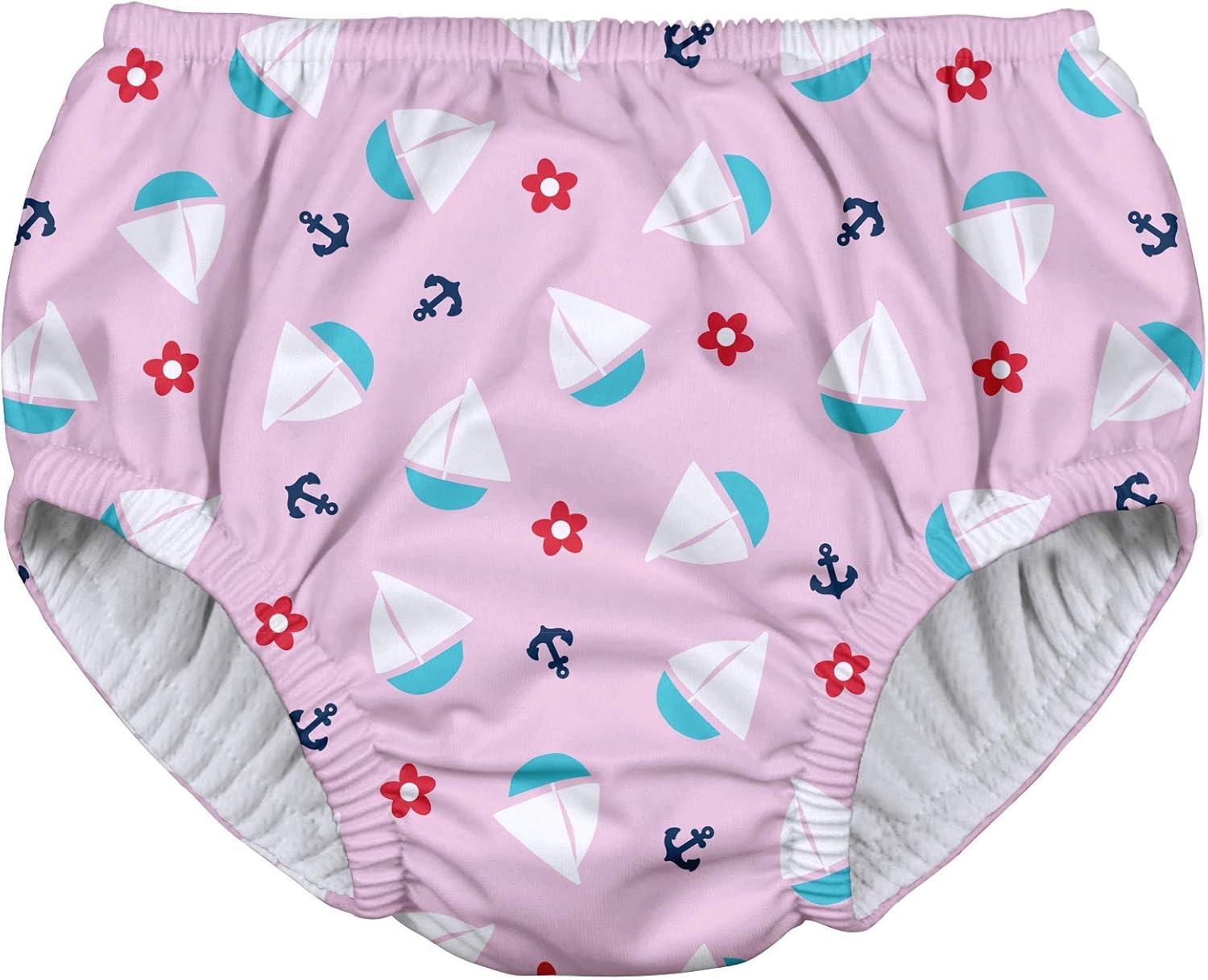 i play. 女童可重复使用的拉提游泳尿布