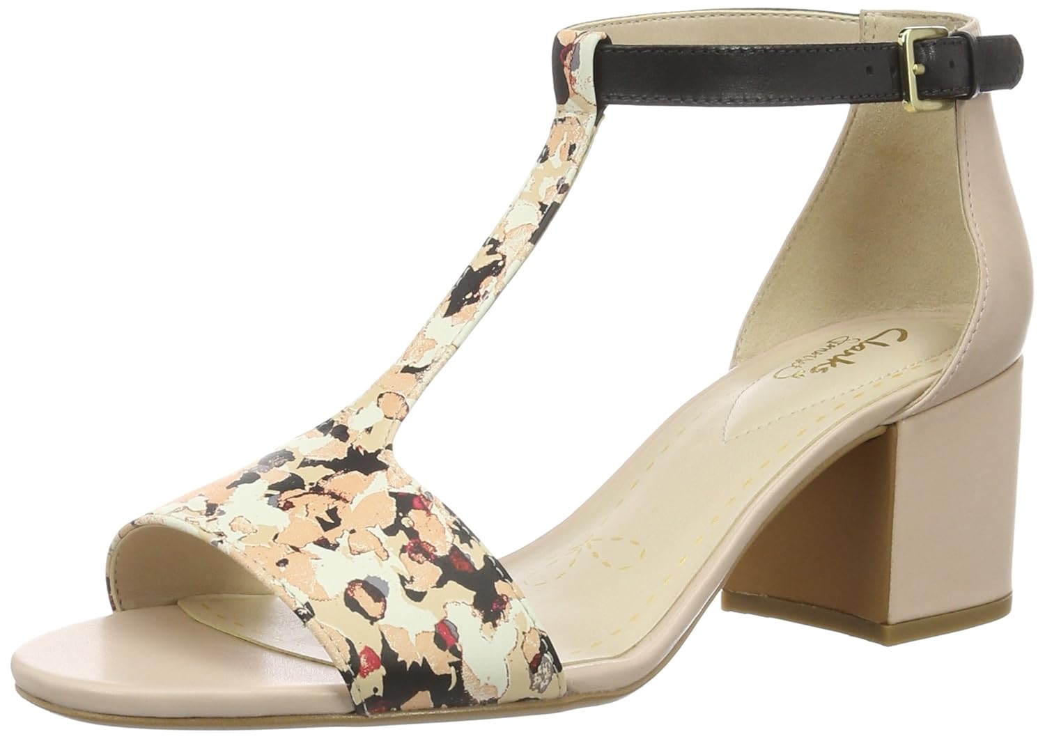 clarks 其乐 女式 barley belle 坡跟高跟凉鞋 beige (nude pink