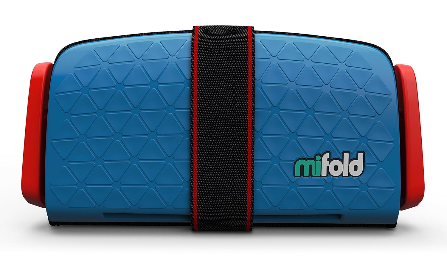 mifold grab-and-go car booster seat, denim blue