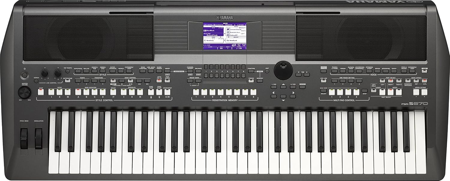 yamaha 雅马哈 psr-s670 键盘深灰色