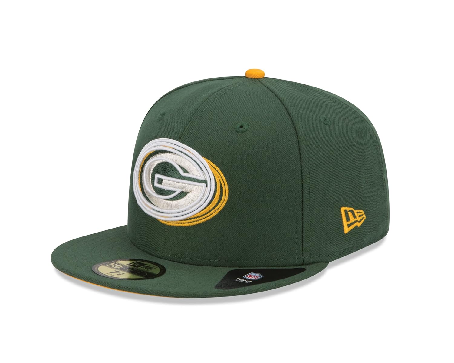 nfl 绿湾包装工队 ne illusion 5950 棒球帽 dark green-gold and