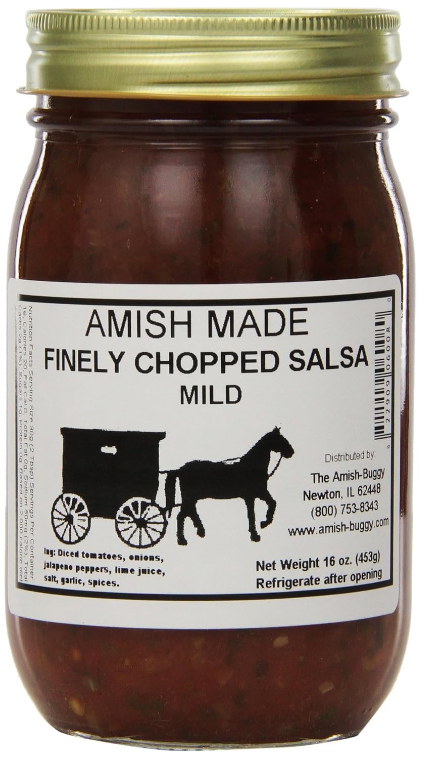 amish buggy salsa, mild finely chopped, 16 ounce (pack of 12)
