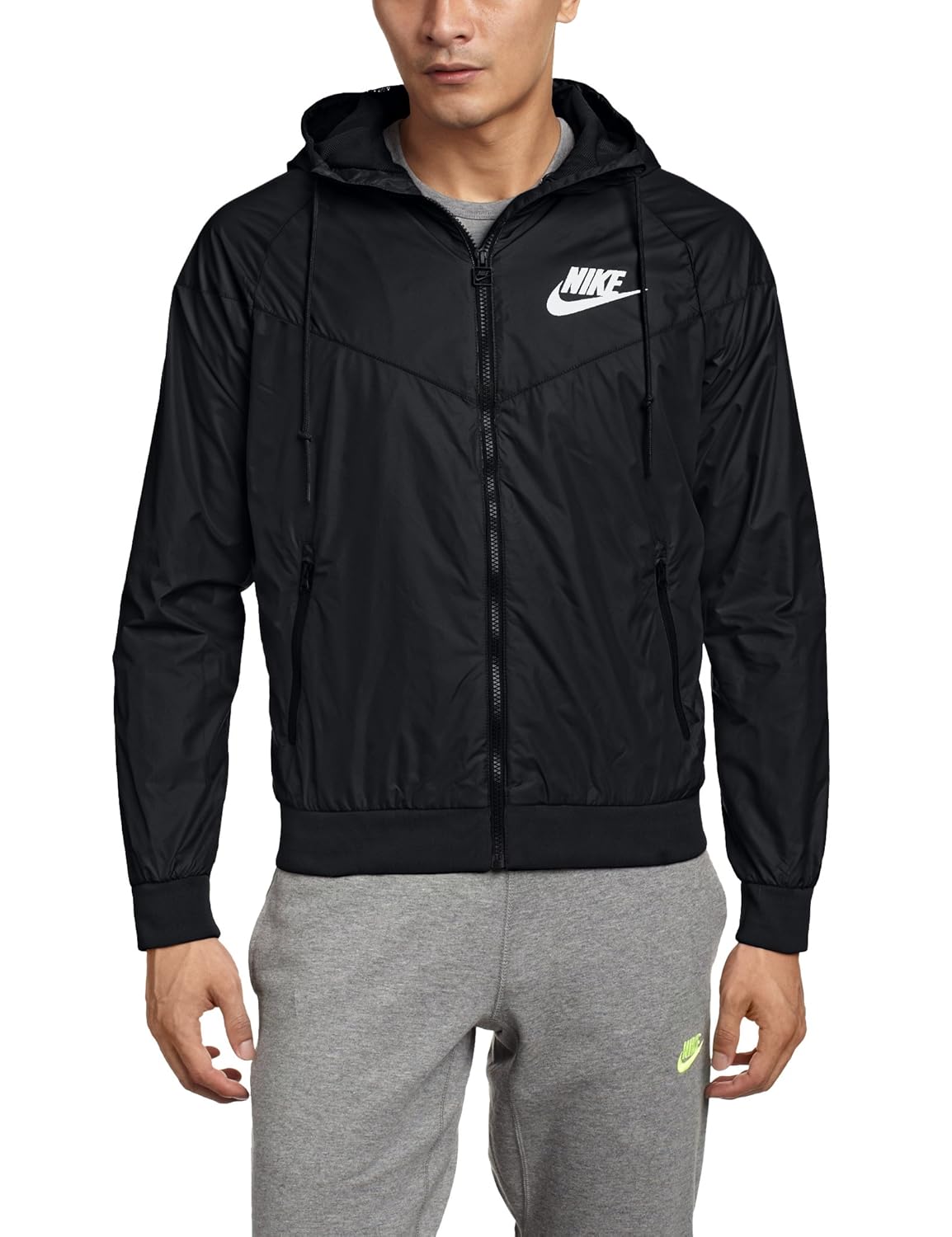 nike 耐克 男式 连帽运动夹克 544120 黑/黑/(白) m-服饰箱包-亚马逊