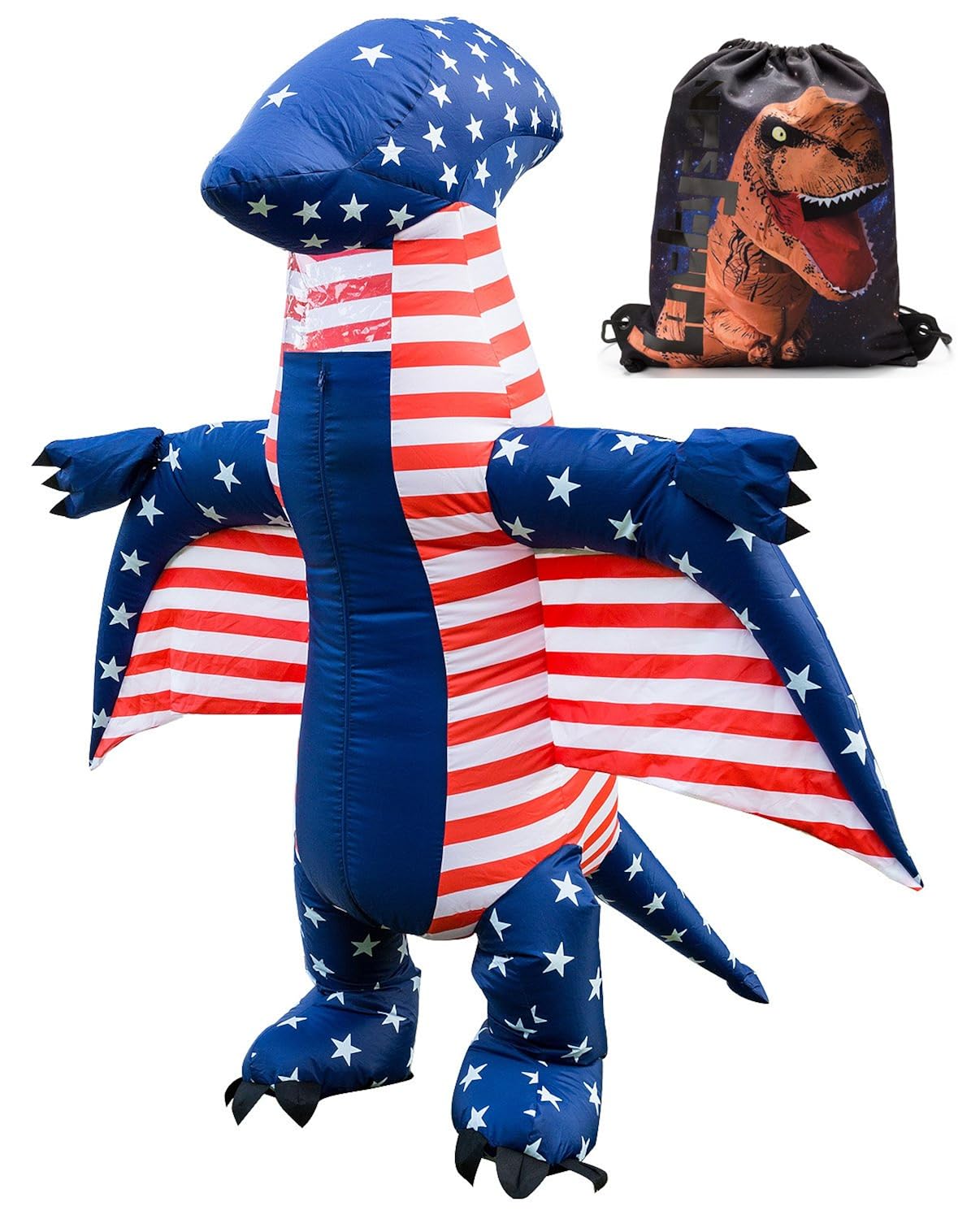 luckysun 成人霸王龙恐龙充气服装附独家拉绳包包