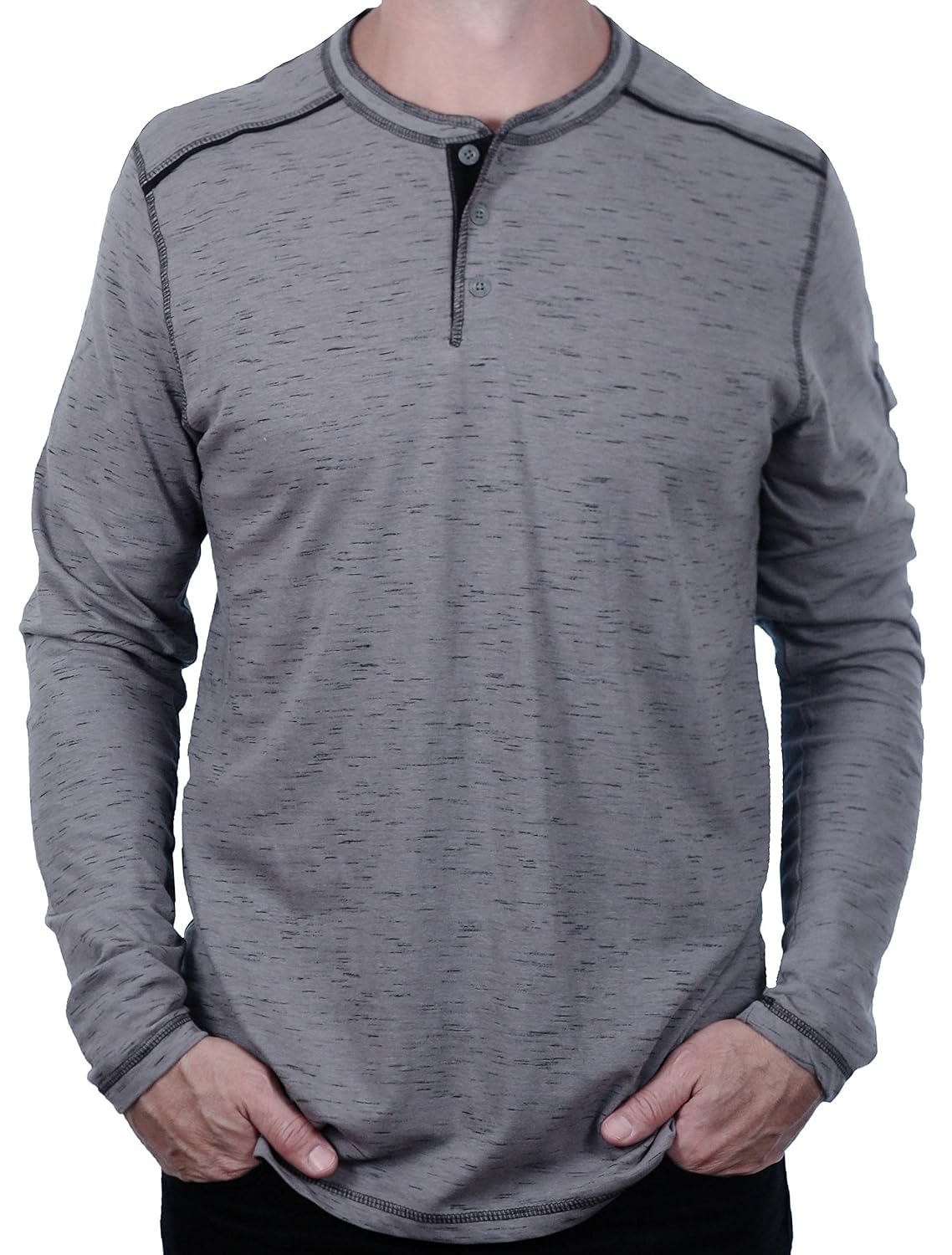 modern culture 男士长袖亨利衫