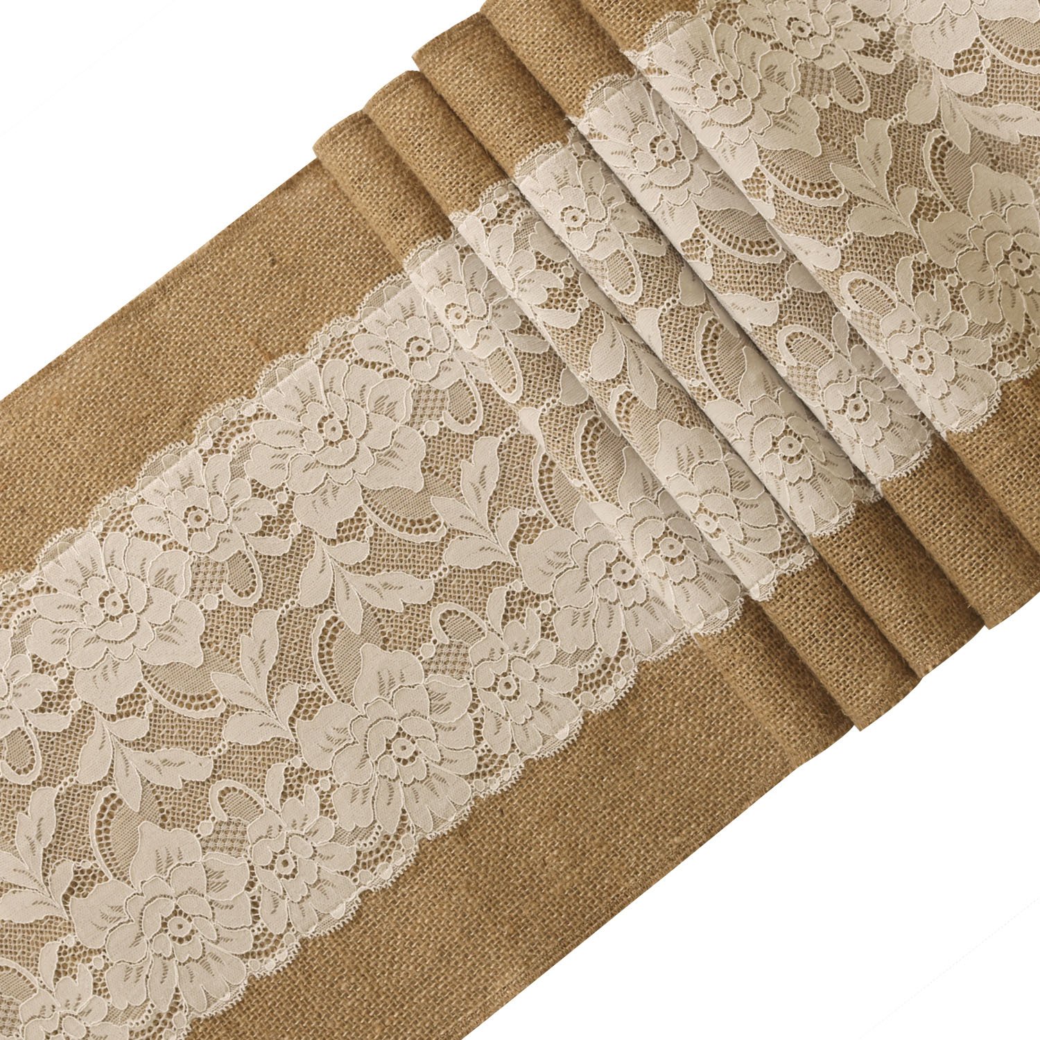 lings moment 粗麻布桌布 白色 12x72 inch trj030030cmx6ft