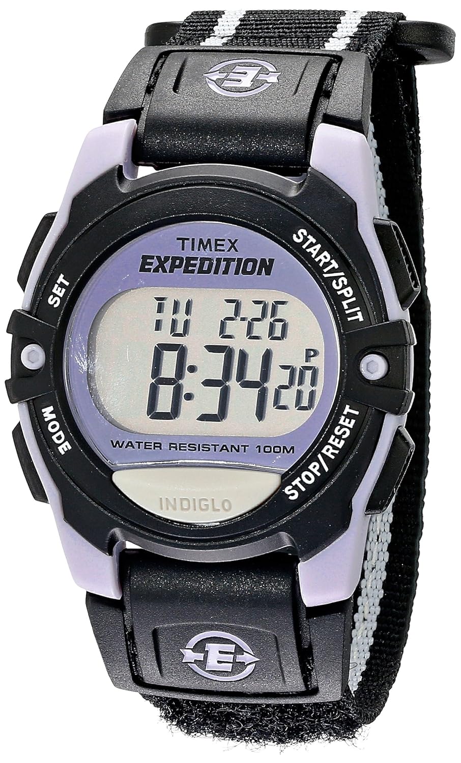 timex 中性款 t49658 expedition 经典数码 chrono alarm 计时器黑色