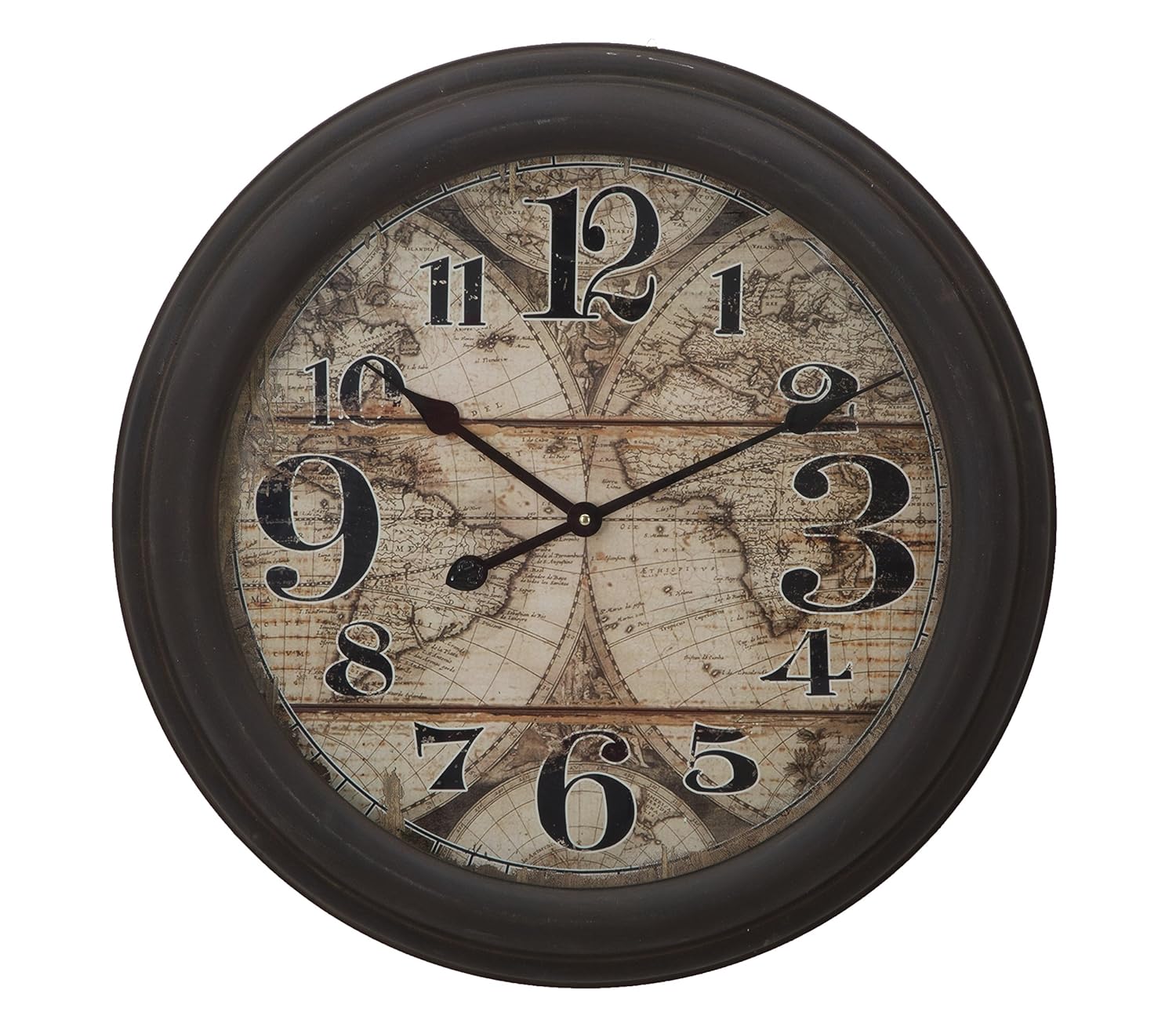 mauro ferretti 0644910000世界时钟金属棕色62.5 x 6 x 62.5 cm