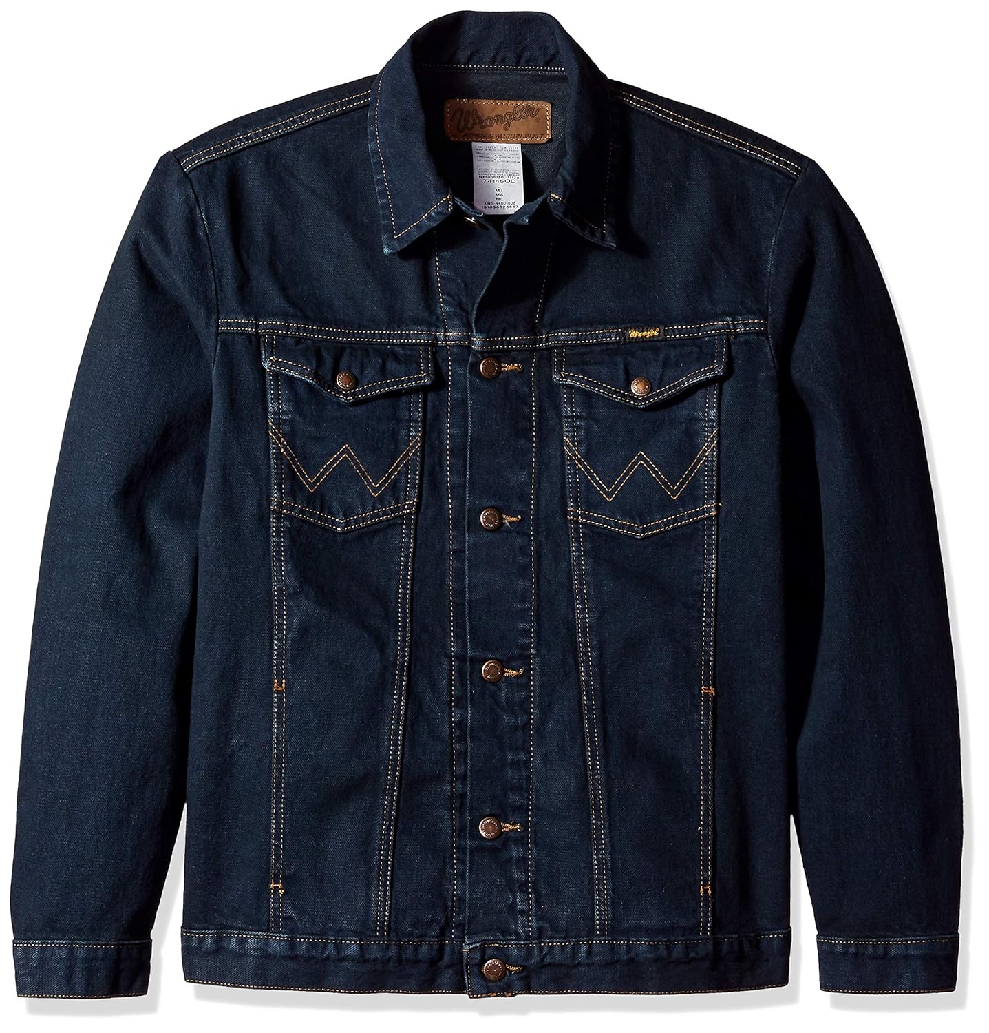 wrangler 男士西式牛仔夹克,深色染色,xl 码