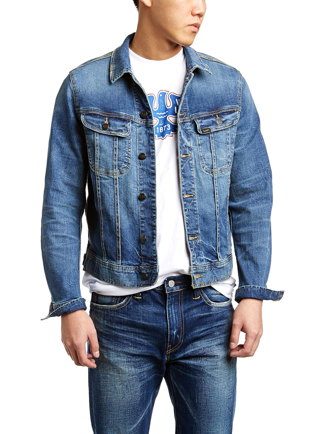 lee 男式 夹克 l15059h461dv00m 蓝色 m